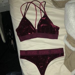 PINK velvet set ! NEW!